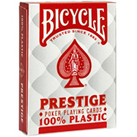 Фотография Карты Bicycle Prestige 100% пластик, красные (К-017) [=city]